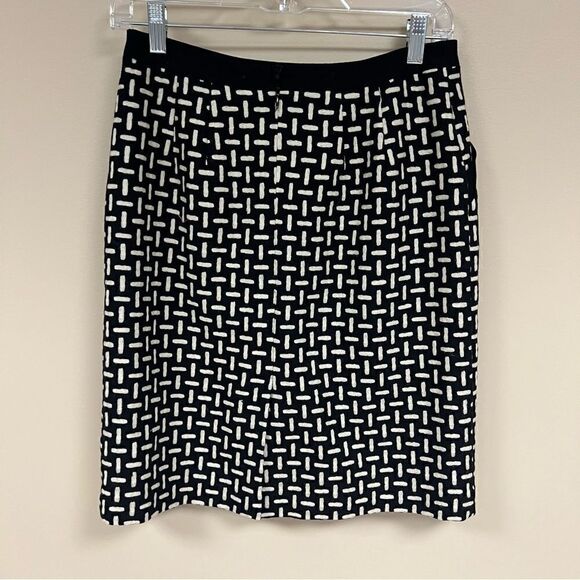 Talbots wool geometric pattern pencil skirt Sz 6 - Picture 4 of 6